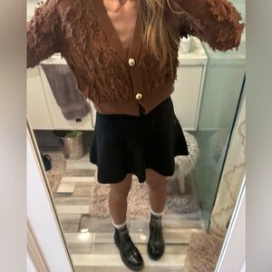 Commense raw hem fringe sweater XS